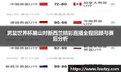 男篮世界杯黑山对新西兰精彩直播全程回顾与赛后分析